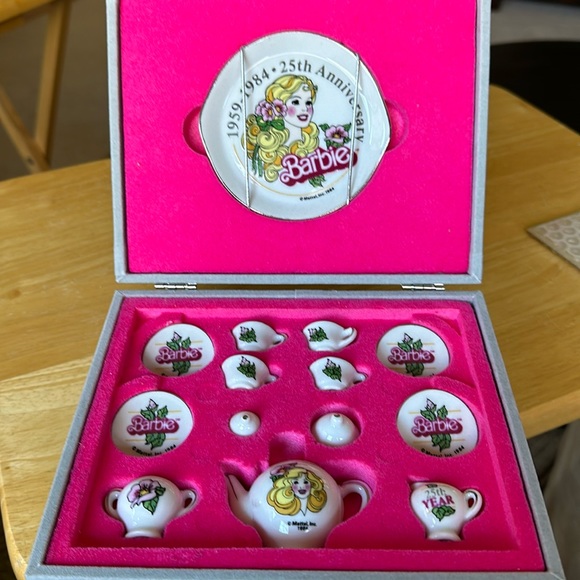Barbie Other - Barbie 25th anniversary tea set